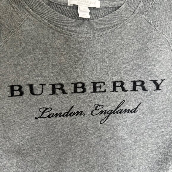 Burberry London England Gray Logo Sweatshirt Kids - Picture 2 of 8